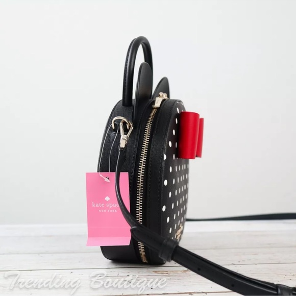 Disney x Kate Spade Minnie Mouse Crossbody Bag in Black Multi - Picture 7 of 10